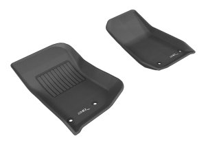 Jeep Wrangler JK Unlimited Floor Mats - Front - 3D MAXpider - Kagu - Black - `14-`18